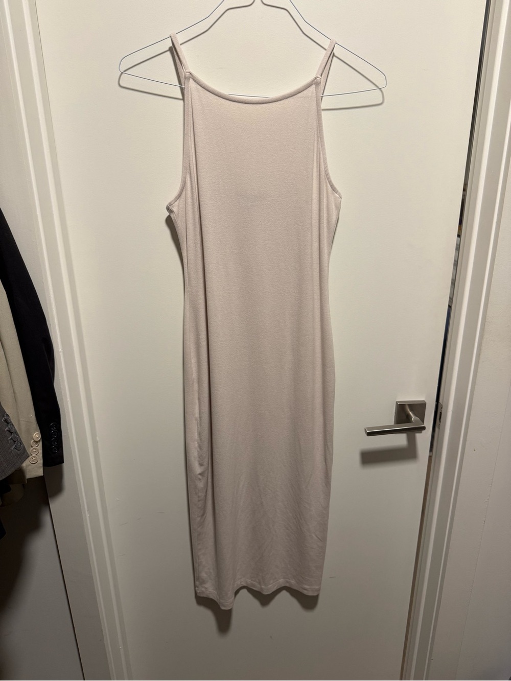James Perse Long Tank Dress Size 2 (US 4-6) Oyster Beige Stretch Maxi Dress